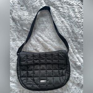 Reebok Black Quilted Crossbody Bag